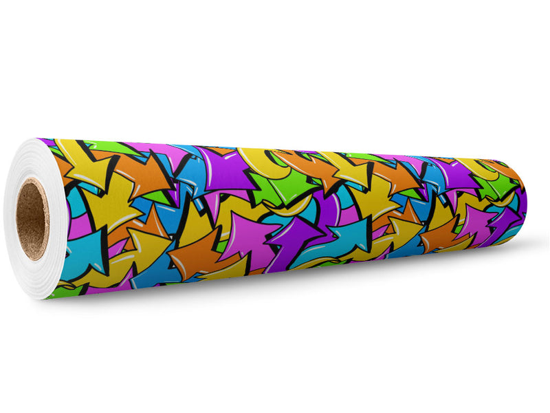 Cheshire Directions Sticker Bomb Wrap Film Wholesale Roll~Rwraps Series 914 Digitally Printed Vinyl Roll~5