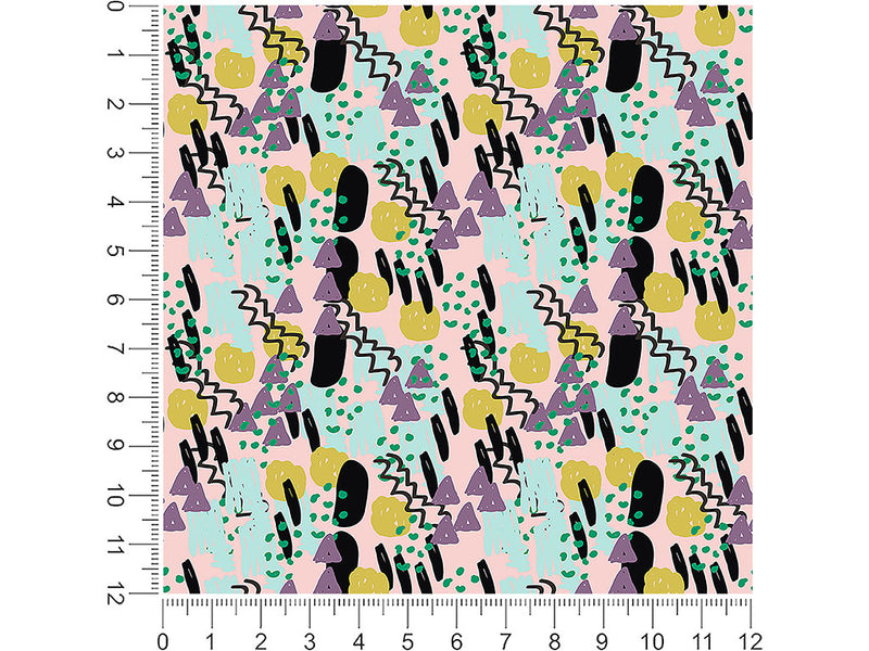 cheshire smile abstract geometric 1ft x 1ft Craft Sheets