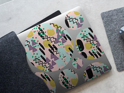 cheshire smile abstract geometric DIY Laptop Stickers