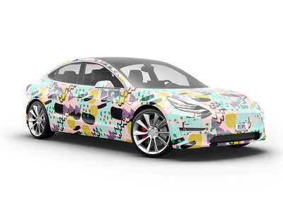 Cheshire Smile Abstract Vehicle Vinyl Wrap