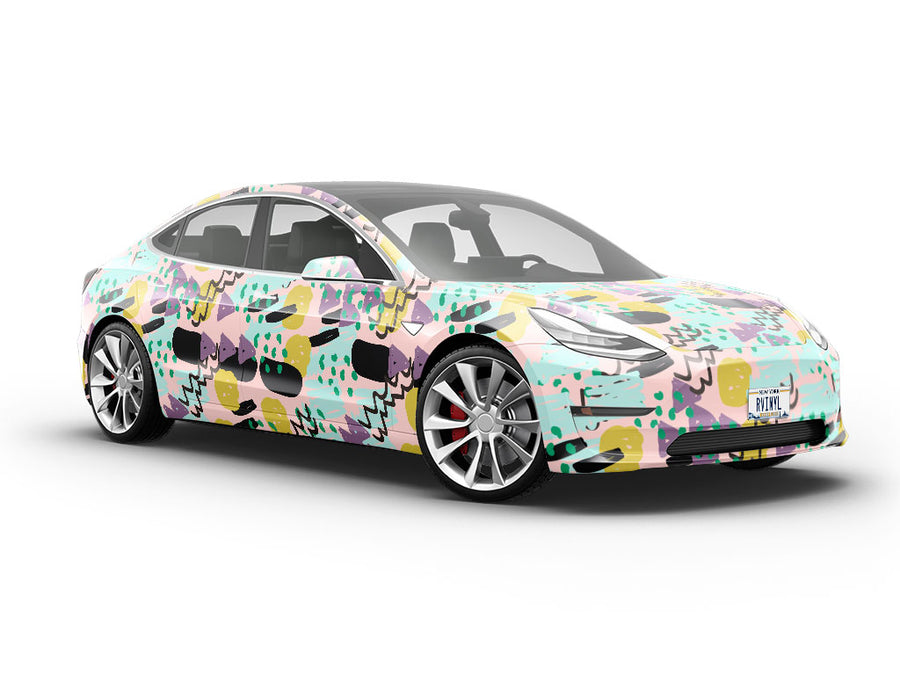 Cheshire Smile Abstract Vehicle Vinyl Wrap