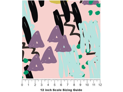 Cheshire Smile Abstract Vinyl Film Pattern Size 12 inch Scale~Rwraps Cheshire Smile Abstract Sizing Chart~2