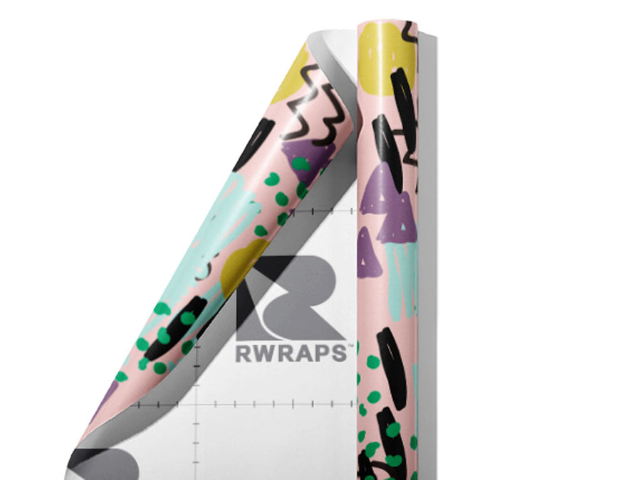 Cheshire Smile Abstract Wrap Film Sheets~Rwraps Series 914 Cheshire Smile Abstract Scrolled Sheet~3