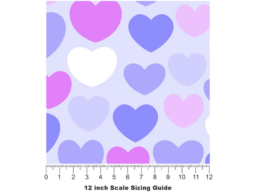 Chest Bubbles Heart Vinyl Film Pattern Size 12 inch Scale~Rwraps Chest Bubbles Heart Sizing Chart~2