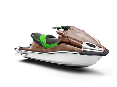 Chestnut Diamonds Wooden Parquet Jet Ski Vinyl Customized Wrap