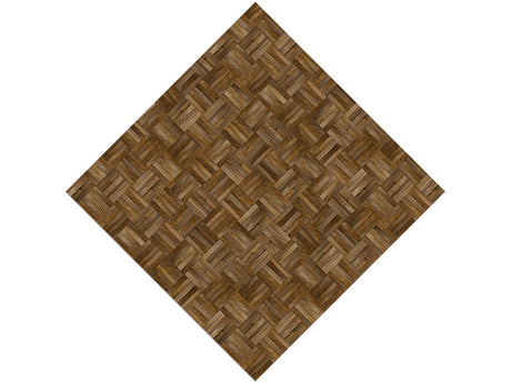 Chestnut  Wooden Parquet Vinyl Wrap Pattern