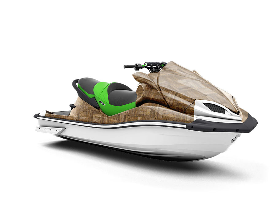 Chestnut  Wooden Parquet Jet Ski Vinyl Customized Wrap