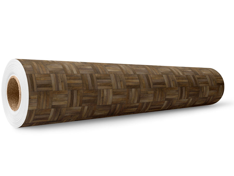 Chestnut  Wooden Parquet Wrap Film Wholesale Roll~Rwraps Series 914 Digitally Printed Vinyl Roll~5