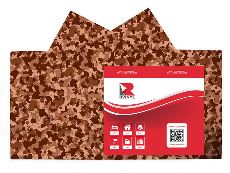 chestnut multicam camouflage Craft Vinyl Sheet Pack