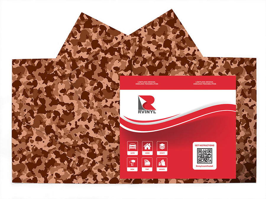 chestnut multicam camouflage Craft Vinyl Sheet Pack