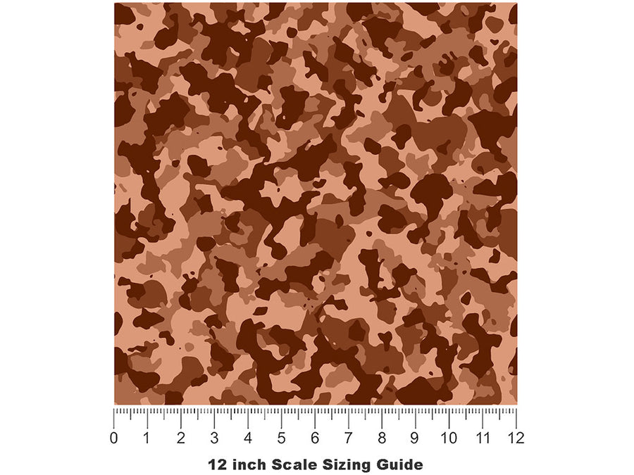 Chestnut Multicam Camouflage Vinyl Film Pattern Size 12 inch Scale~Rwraps Chestnut Multicam Camouflage Sizing Chart~3