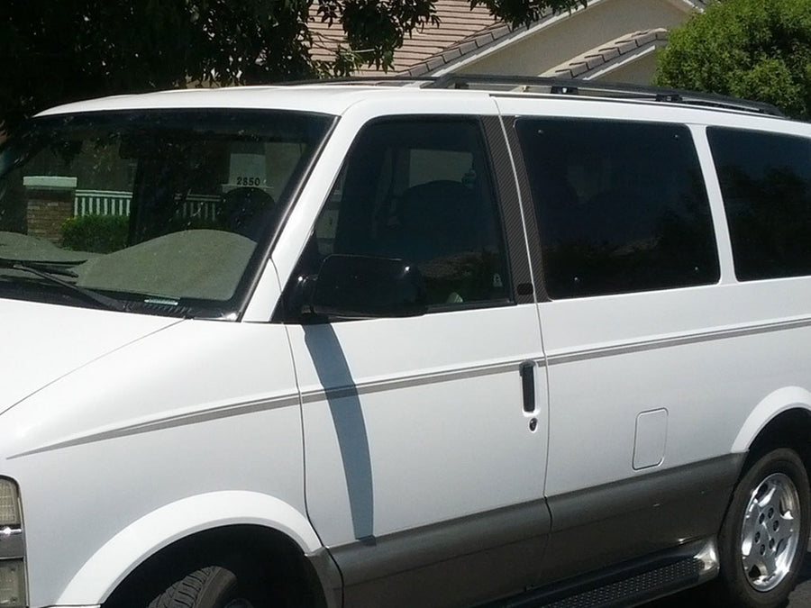 chevrolet astro 1990-2005 (standard passenger van) Carbon Fiber Pillar Cover Diagram