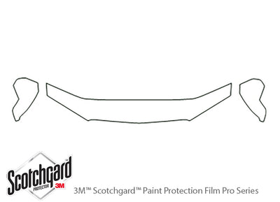 avalanche 3M Clear Bra Hood Precut PPF Diagram