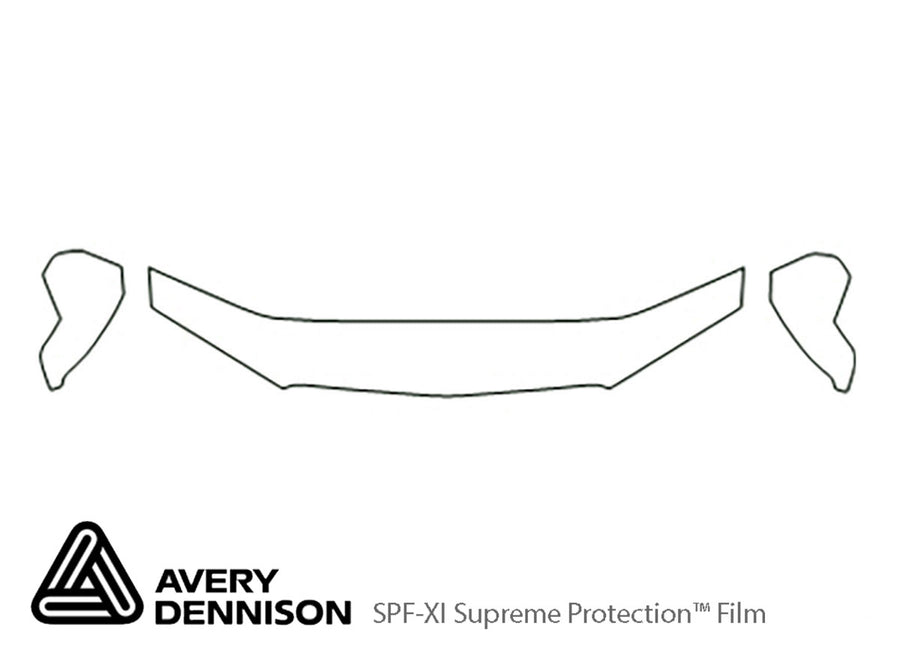 avalanche Avery Dennison Clear Bra Hood Precut PPF Diagram