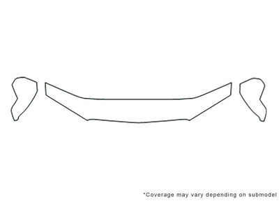 avalanche Avery Dennison Clear Bra Hood Precut PPF Diagram