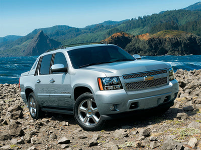 chevrolet avalanche 2002-2006 Brushed Aluminum Black Pillar Trim