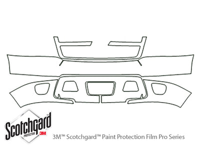 avalanche 3M Clear Bra Bumper Precut PPF Diagram