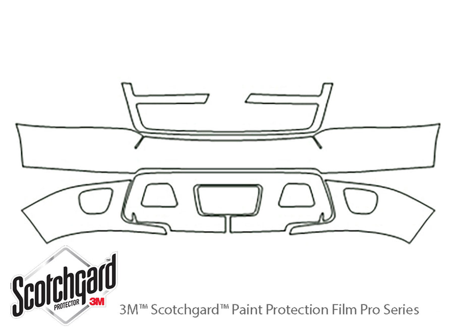 avalanche 3M Clear Bra Bumper Precut PPF Diagram