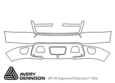 avalanche Avery Dennison Clear Bra Bumper Precut PPF Diagram