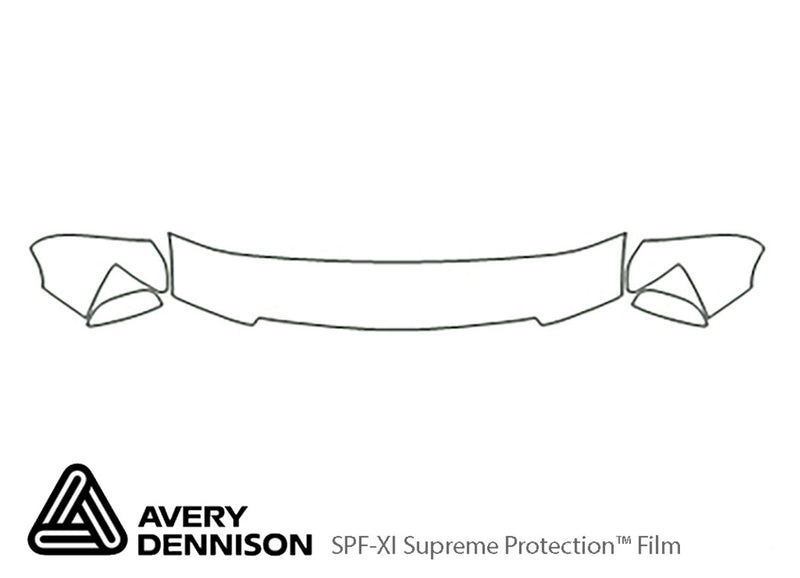avalanche Avery Dennison Clear Bra Hood Precut PPF Diagram