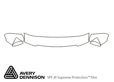 avalanche Avery Dennison Clear Bra Hood Precut PPF Diagram