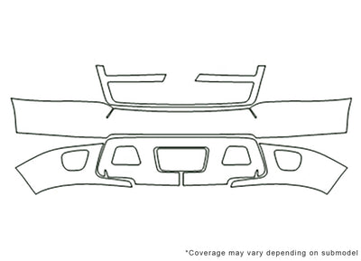 avalanche 3M Clear Bra Bumper Precut PPF Diagram