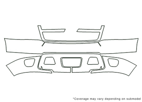 avalanche Avery Dennison Clear Bra Bumper Precut PPF Diagram