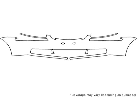 aveo Avery Dennison Clear Bra Bumper Precut PPF Diagram