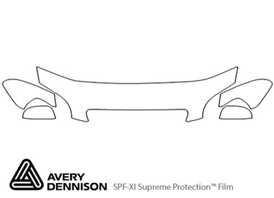 aveo Avery Dennison Clear Bra Hood Precut PPF Diagram