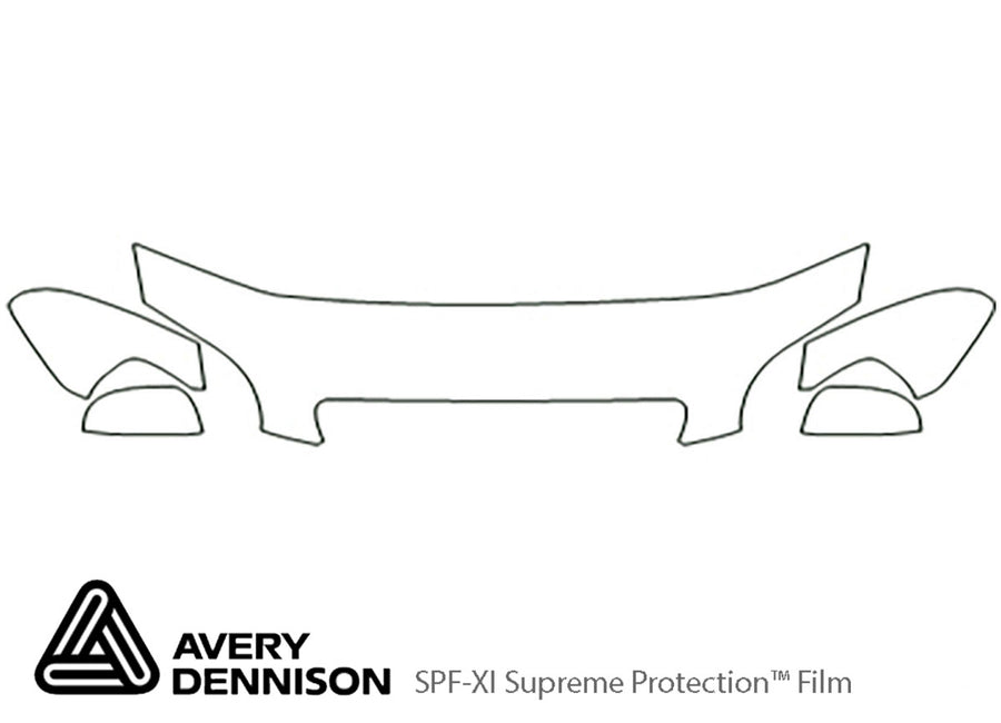 aveo Avery Dennison Clear Bra Hood Precut PPF Diagram