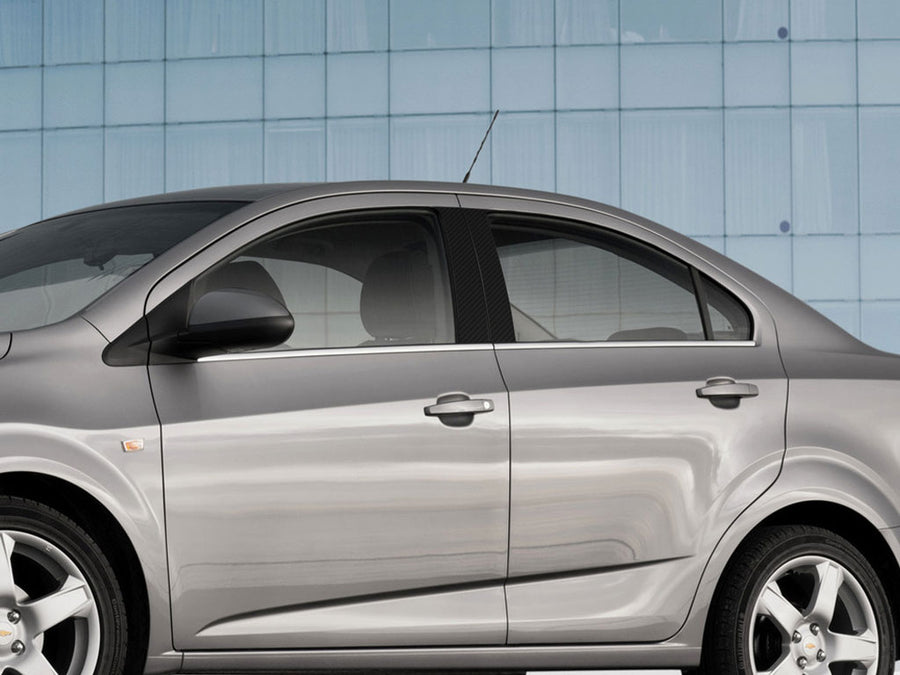 chevrolet aveo 2007-2011 (sedan) Carbon Fiber Pillar Cover Diagram