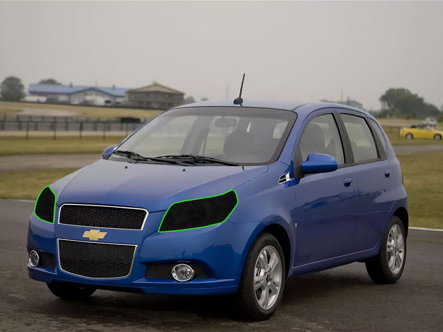 chevrolet aveo 5 2009-2011 Headlight Tint Location
