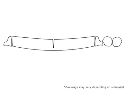 blazer 3M Clear Bra Hood Precut PPF Diagram