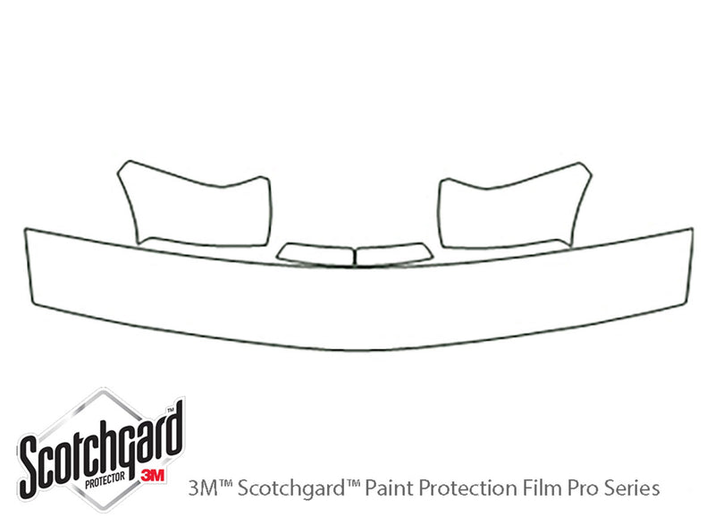 blazer 3M Clear Bra Hood Precut PPF Diagram