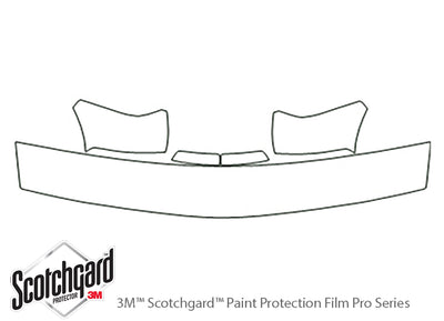 blazer 3M Clear Bra Hood Precut PPF Diagram
