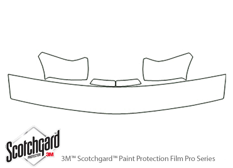 blazer 3M Clear Bra Hood Precut PPF Diagram