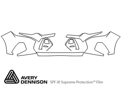 blazer Avery Dennison Clear Bra Bumper Precut PPF Diagram