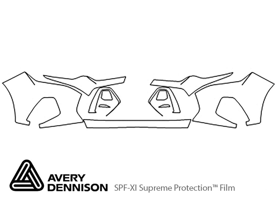 blazer Avery Dennison Clear Bra Bumper Precut PPF Diagram