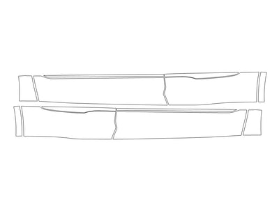 blazer Avery Dennison Clear Bra Door Cup Precut PPF Diagram