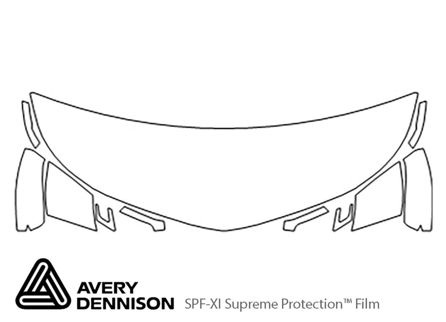 bolt ev Avery Dennison Clear Bra Hood Precut PPF Diagram