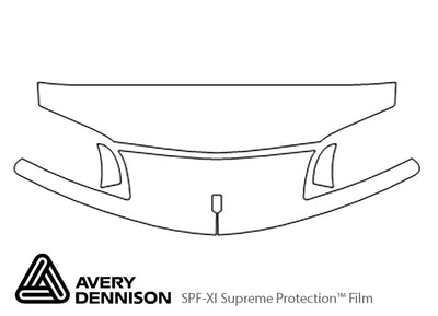 camaro Avery Dennison Clear Bra Hood Precut PPF Diagram