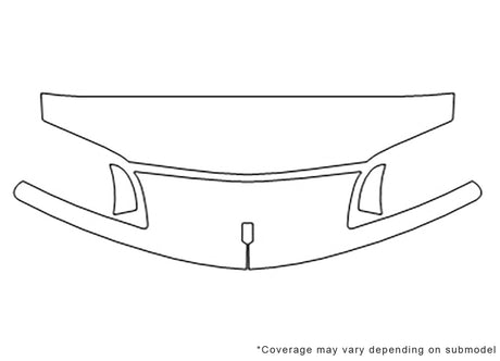 camaro 3M Clear Bra Hood Precut PPF Diagram