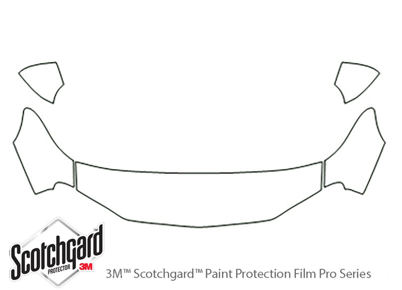 camaro 3M Clear Bra Hood Precut PPF Diagram