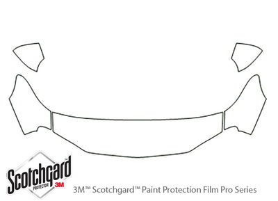 camaro 3M Clear Bra Hood Precut PPF Diagram