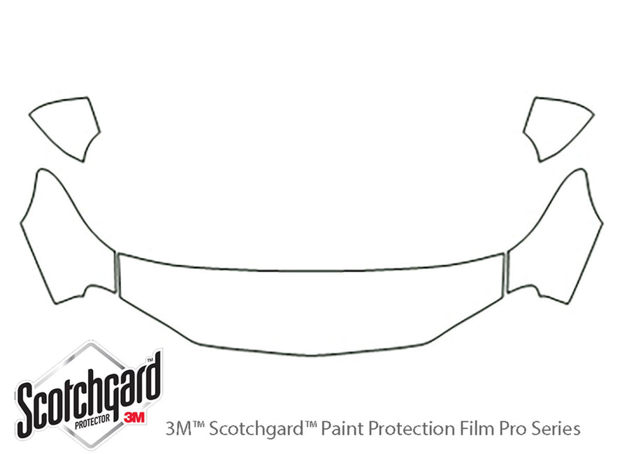 camaro 3M Clear Bra Hood Precut PPF Diagram