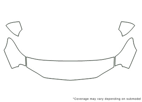 camaro 3M Clear Bra Hood Precut PPF Diagram