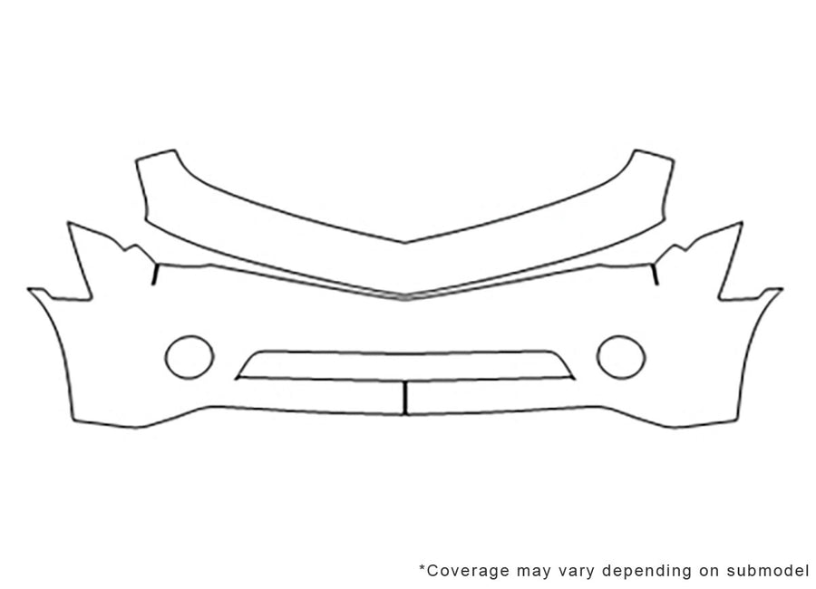 camaro 3M Clear Bra Bumper Precut PPF Diagram