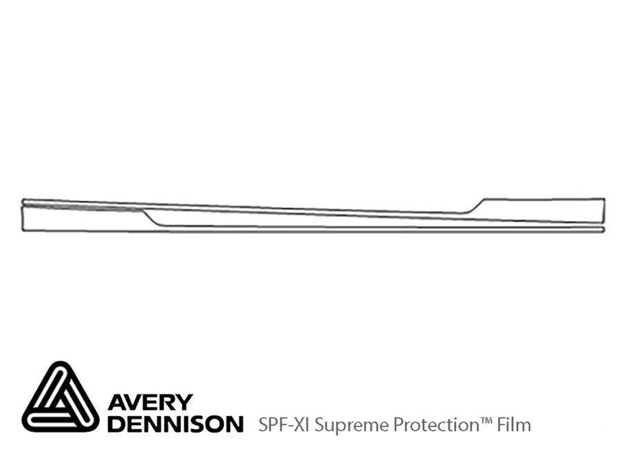 camaro Avery Dennison Clear Bra Door Cup Precut PPF Diagram