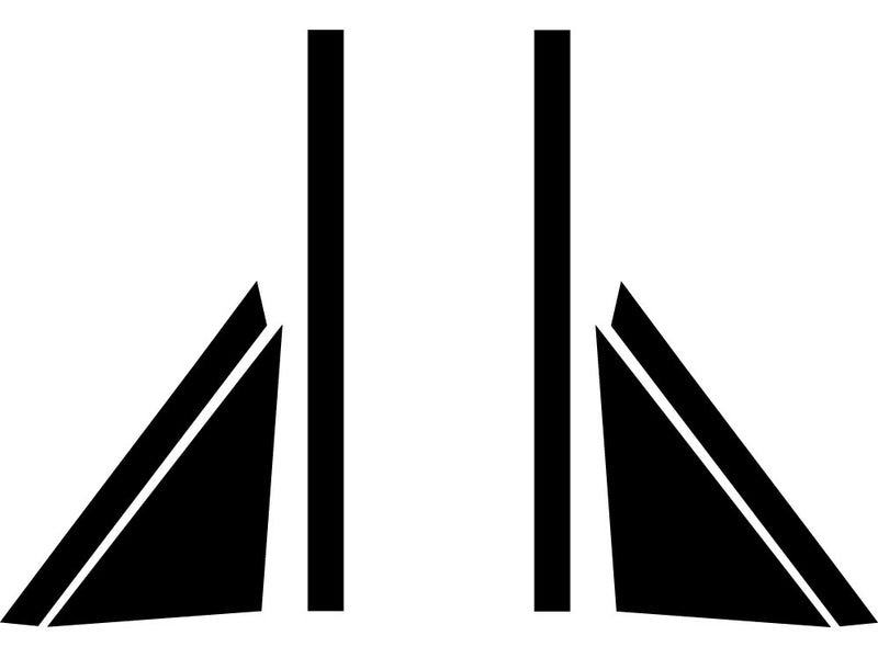 chevrolet camaro 2010-2015 Carbon Fiber Pillar Trim Diagram