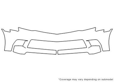camaro Avery Dennison Clear Bra Bumper Precut PPF Diagram